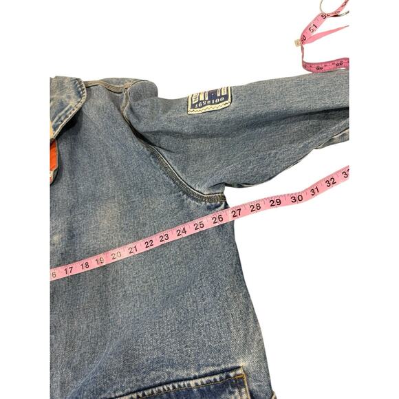 Vintage Y2K Nautica Distressed Denim Chore Style Jacket Men’s Size Large - Picture 12 of 16